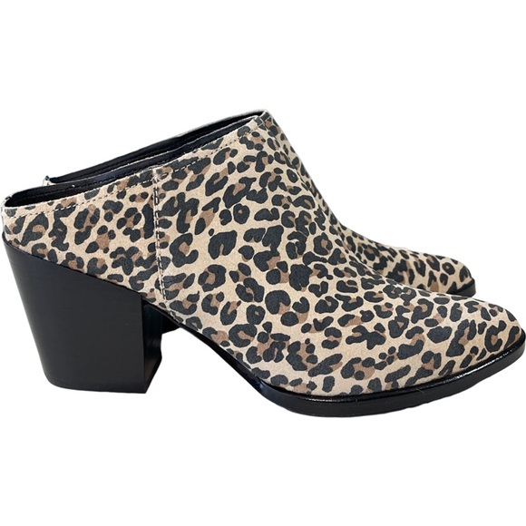 Dolce Vita Regina Leopard Slip On Mules Shoes Tan Multi Size 6 - Picture 3 of 6